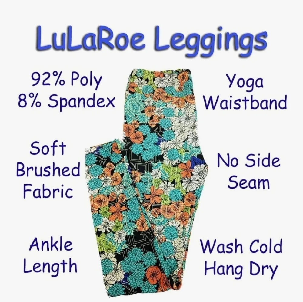 LuLaRoe Frankenstein Halloween Leggings Orange Yellow Zigzag Monster Print OS